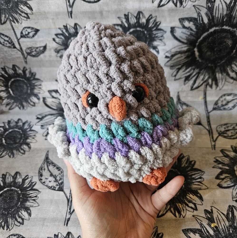Crochet Pigeon Bird Amigurumi Plushie
